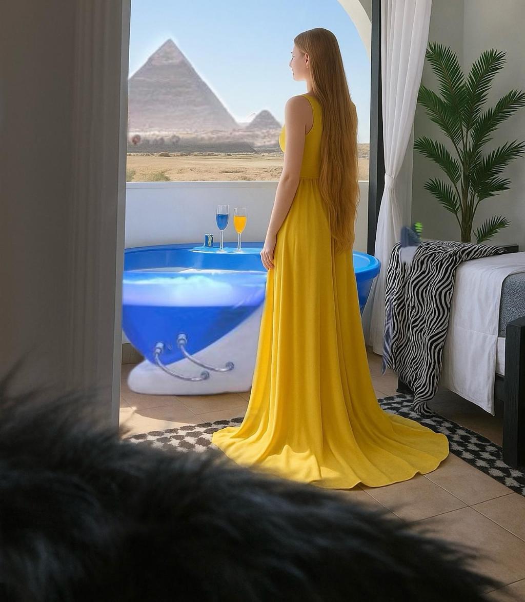 Jacuzzi Pyramids View * Cairo