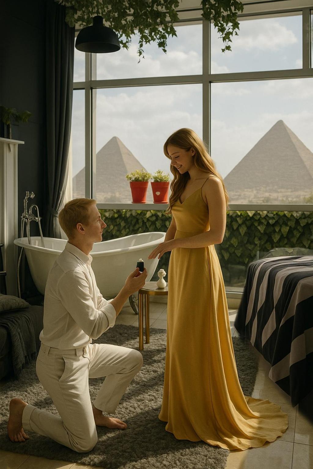 Jacuzzi Pyramids View Apartment Cairo